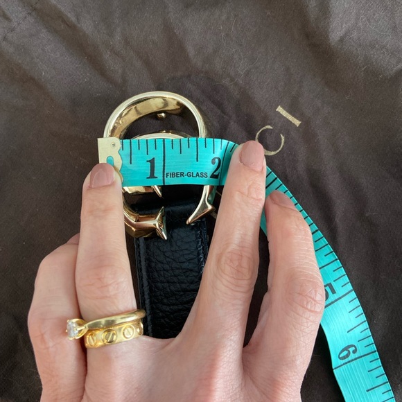 Sold !! Gucci Black Guccissima leather GG belt size 80 - Picture 11 of 14